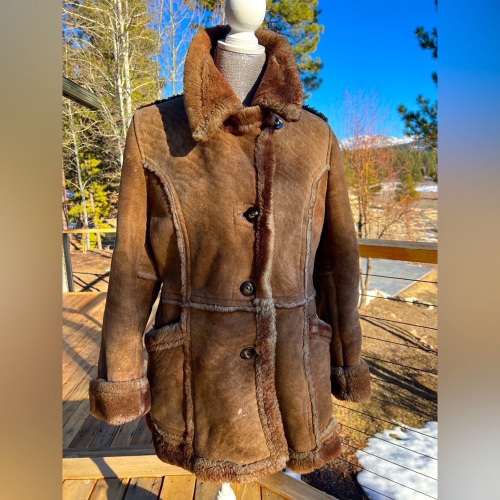 Vintage Shearling Fur by Lawrence Coat Jacket Medium 6 8